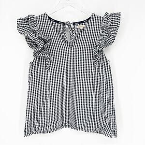 Barbour Thistle Gingham Ruffle Top 4
